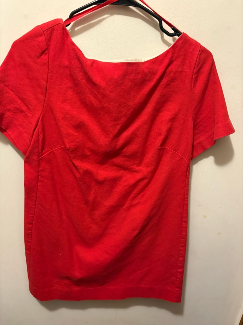 Maeve Bow shift red mini dress petite size 8